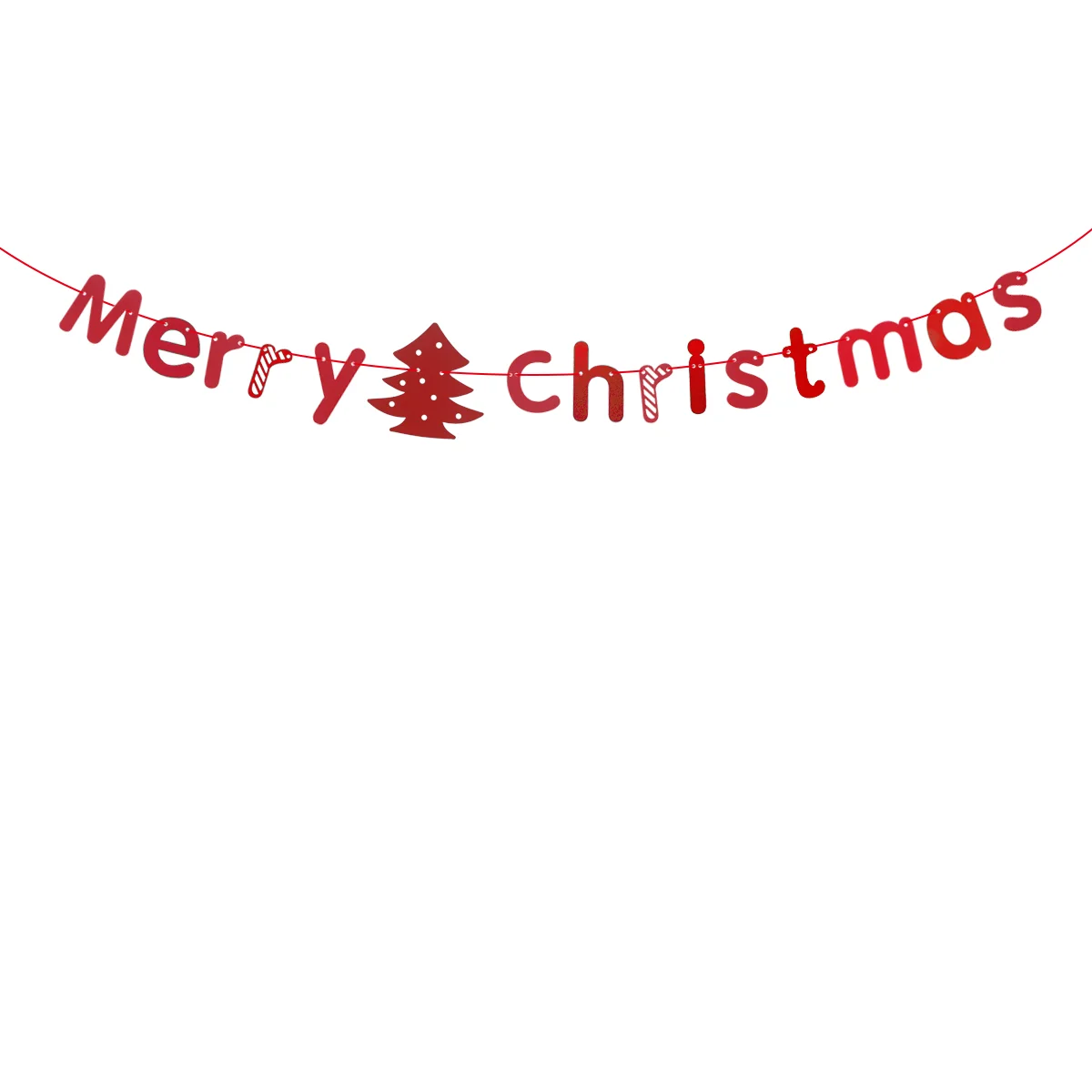 

1 Pc Christmas Banner Merry Christmas Portable Party Bunting Hanging Garland for Xmas Party Christmas Banquet