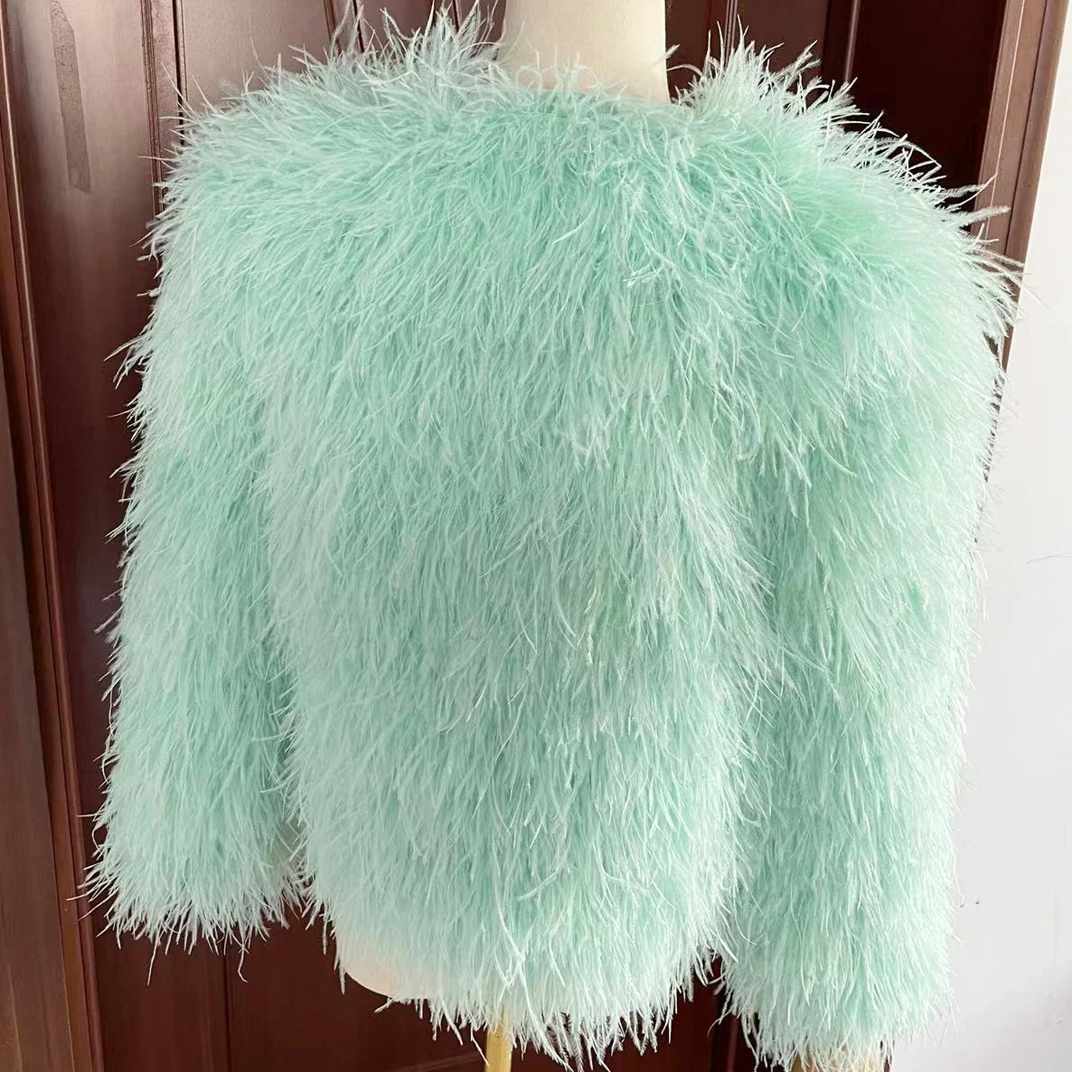 Feather Coat 2022 New Women's Autumn Winter Top Fashion Fur Coat Elegant Thick Warm Jacket Real Fur Coat Women enlarge