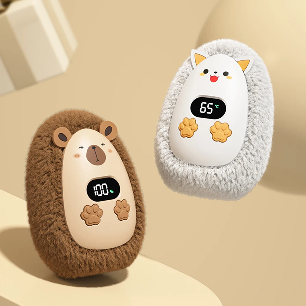Плюшевая грелка для рук электрическая USB перезаряжаемая мини-грелка
