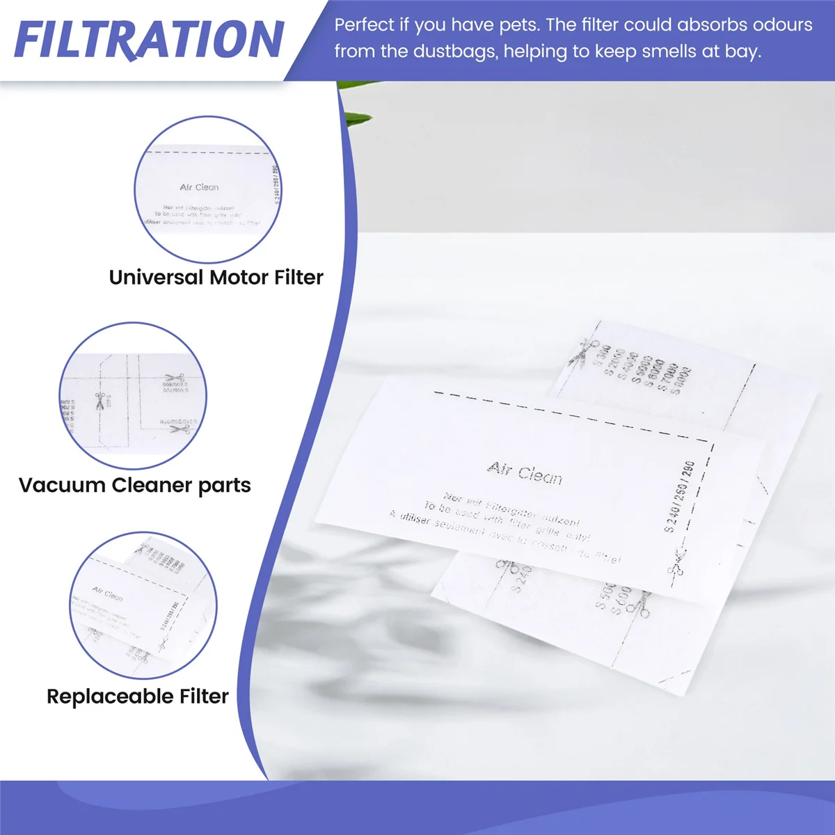 5-парный сменный аксессуар для пылесоса универсальный фильтр двигателя Miele