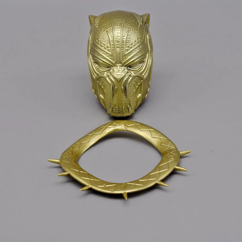 

Hottoys HT 1/6 Superhero Series Panther Gold Head Mask Neck Armor PVC Material Fit 12" Doll Figures Collectable