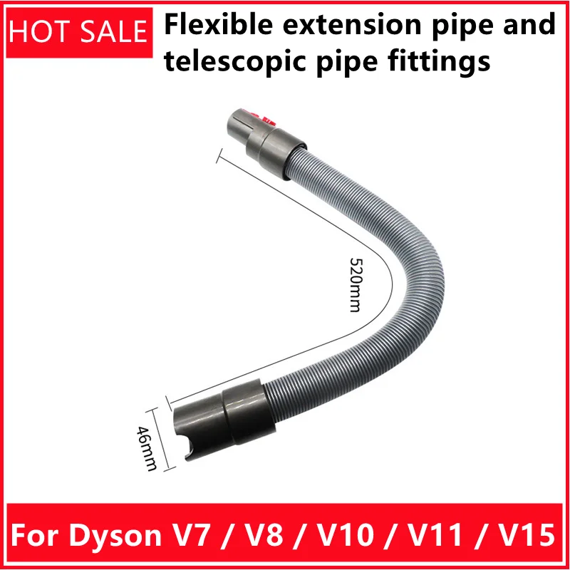 Tubo de extensión Flexible y accesorios de tubería telescópica para aspiradora Dyson V7 / V8 / V10 / V11 / V15