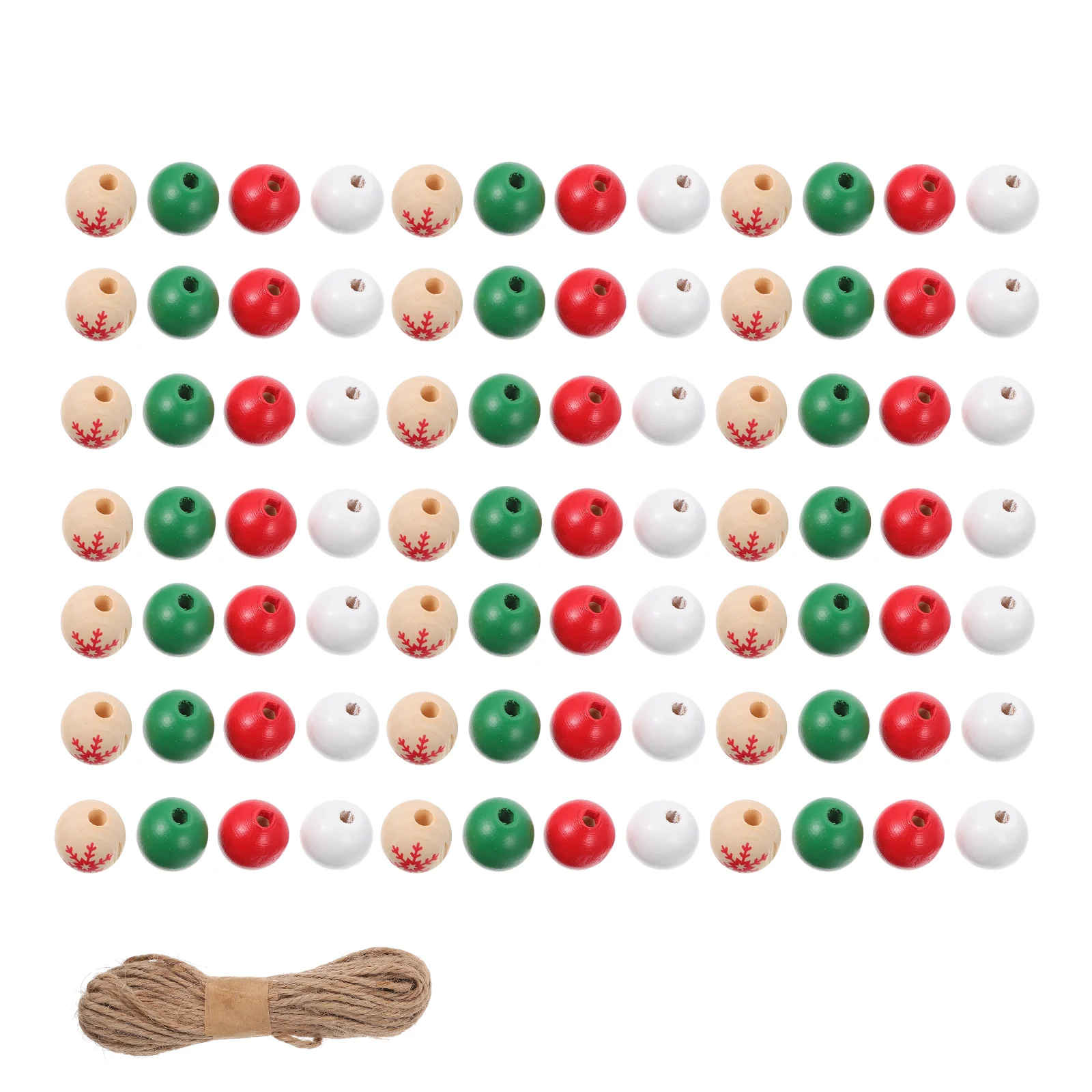 

Beads Wood Christmas Wooden Round Snowflakeloose Bead Spacer Ornament Craft Making Garland Colored Ropes Hempcolor Log Blue