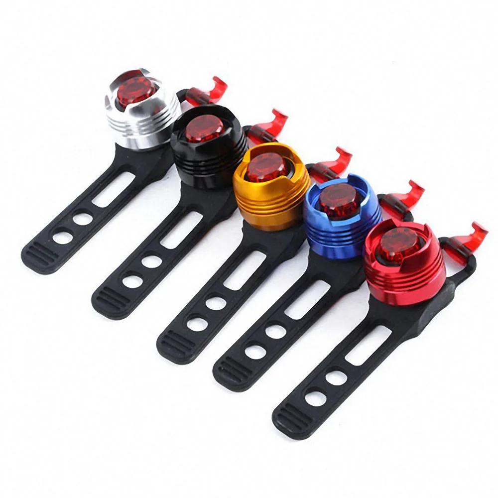 

1Pcs Bicycle Light LED Cycling Front Rear Tail Helmet Red LED Flash Lights Safety Warning Lamp Waterproof Headlamp Flashlight