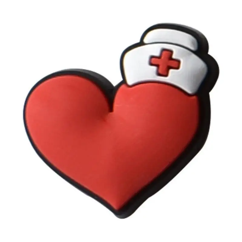 Hot 1pcs Medical Style PVC Shoe Charms Croc Jeans Nurse Stethoscope Shoes Decorations Buckle Garden Sandal Accessories Ornaments