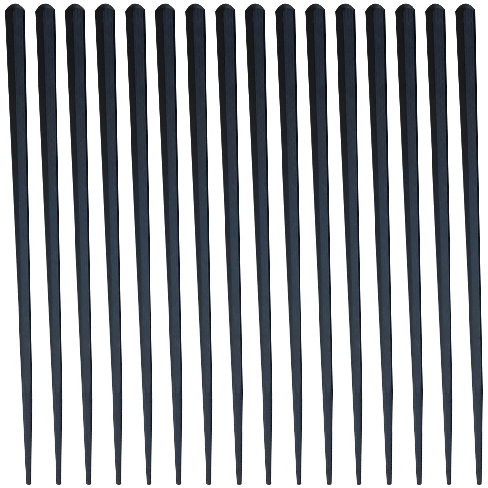 

10 Pairs Japanese-style Cooking Sushi Chopsticks Black Flatware Hot Pot Plastic Smooth