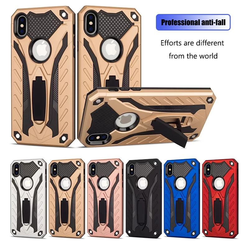 

Shockproof Armor Metal Stand for OPPO Realme 3/5pro drop realme 9 pro/7/8 pro all-inclusive REALME 6 pro luxury protective case
