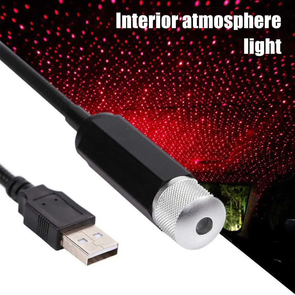 

Car Roof Star Light Interior LED Starry Atmosphere Ambient Projector USB Decoration Night Home Decor Galaxy Lights Car Produts