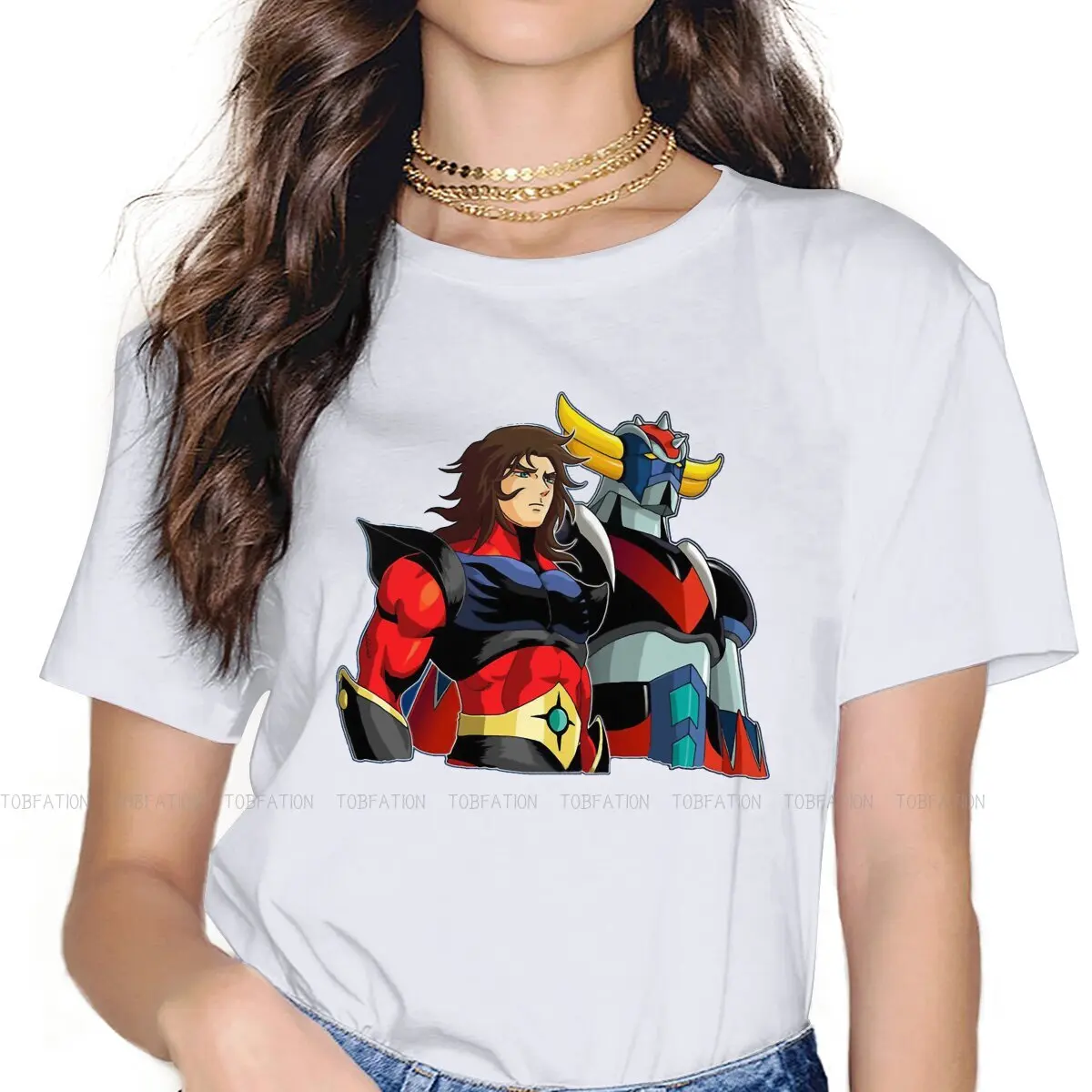 

Grendizer and Actarus UFO Robot Grendizer Women Clothes Oversized T-shirt Goth Vintage Female Top