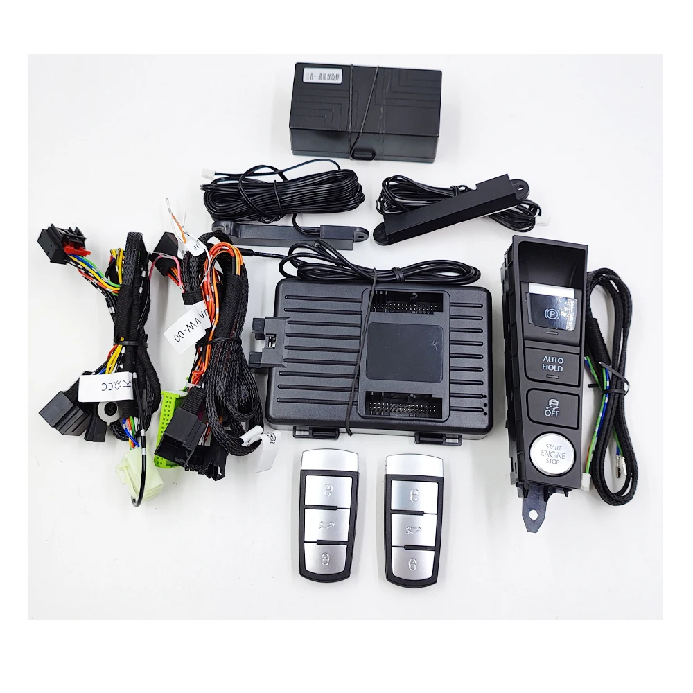 

For Volkswagen Magotan CC Car Facelift Push Button Start Stop Remote Key Start Stop Keyless Go System with Special Button Frame