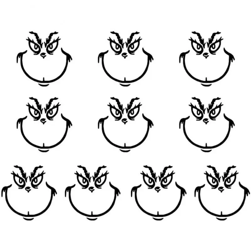

Face Stickers For Car Window Bumper Decor Christmas Movie Stickers Christmas Decorations Smile Stickers