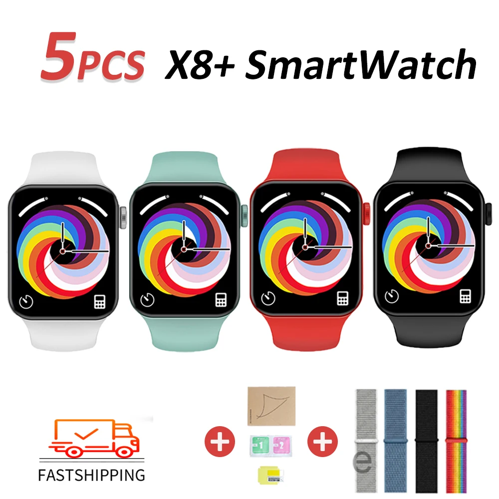 

Смарт-часы X8 Plus, фитнес-браслет, 5 шт.