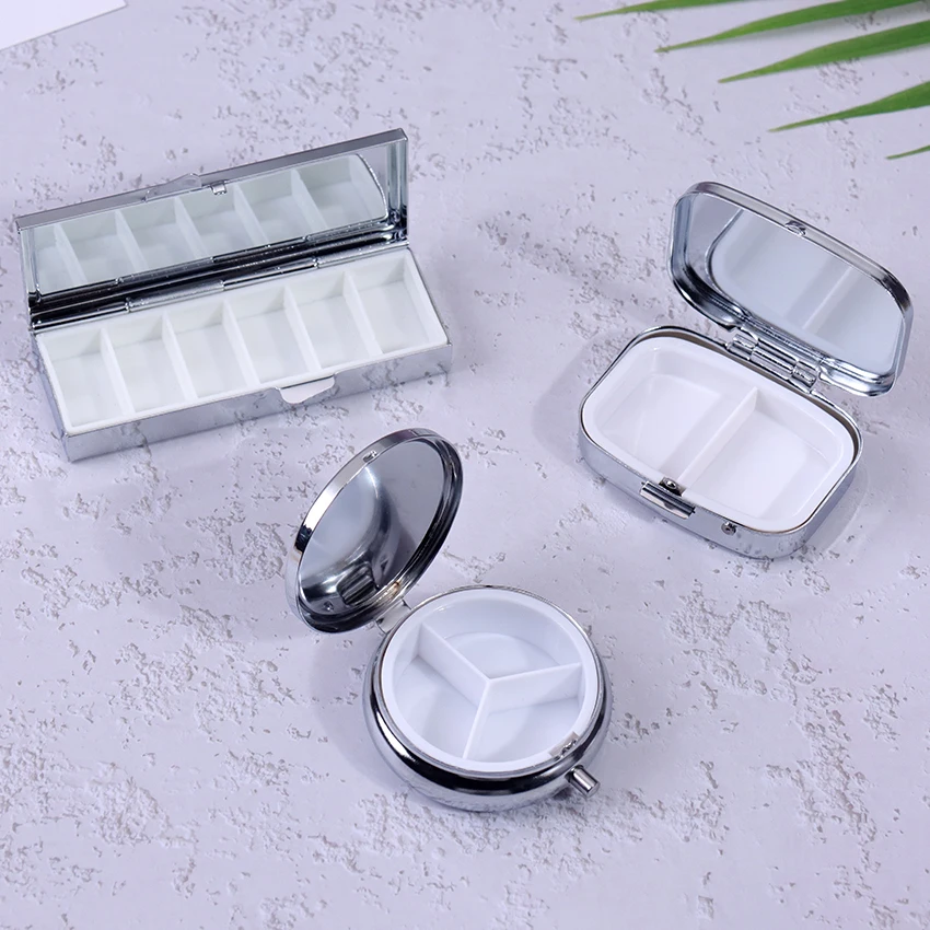 1PC przenośne niezbędne do podróży Pill Splitters futerał na pigułki pojemnik na leki organizator metalowe pudełko na pigułki 2 1PC przenośne niezbędne do podróży Pill Splitters futerał na pigułki pojemnik na leki organizator metalowe pudełko na pigułki 2