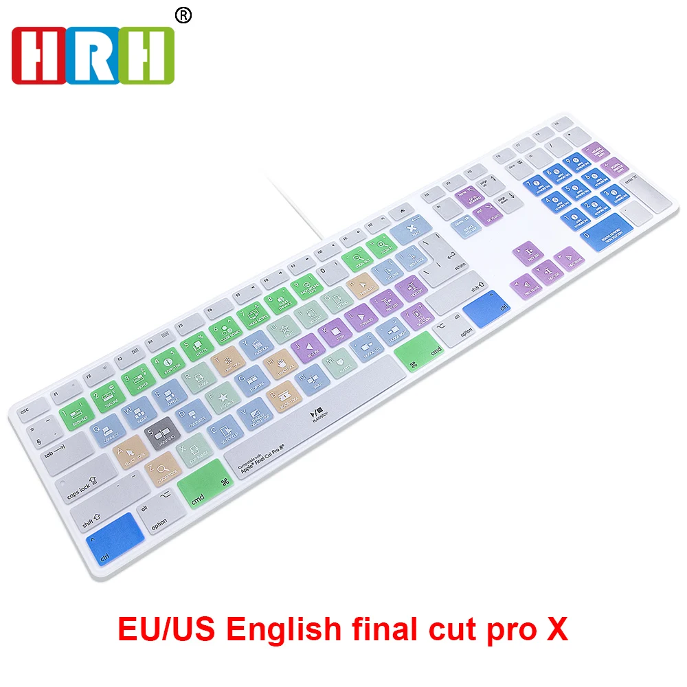 HRH Final Cut Pro X Hotkeys Keyboard Cover Skin For Apple Ke