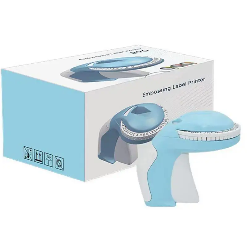 

Embossed Label Printer Writer 3D Embosser Handheld Label Machine Pre-Cut Partitions Embosser Label Makers For Easy Use Ideal For