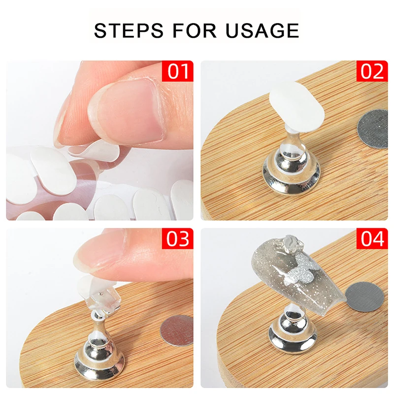 100 шт. двухсторонняя клейкая лента для маникюра прозрачная акриловая доска