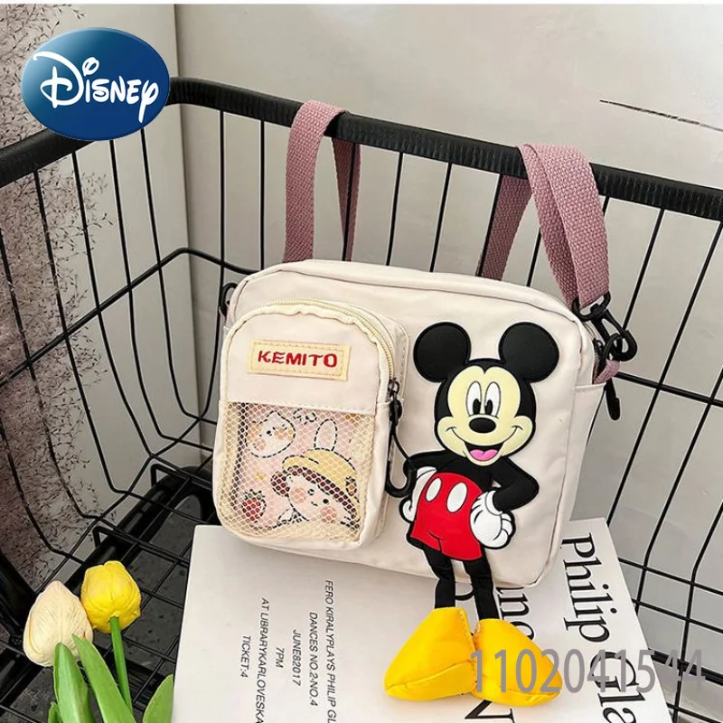 Disney Shoulder Bag for Girls Crossbody Bag Mickey Mouse Durable Canvas Crossbody Side Bag Female Cute Luxury Free Shipping
