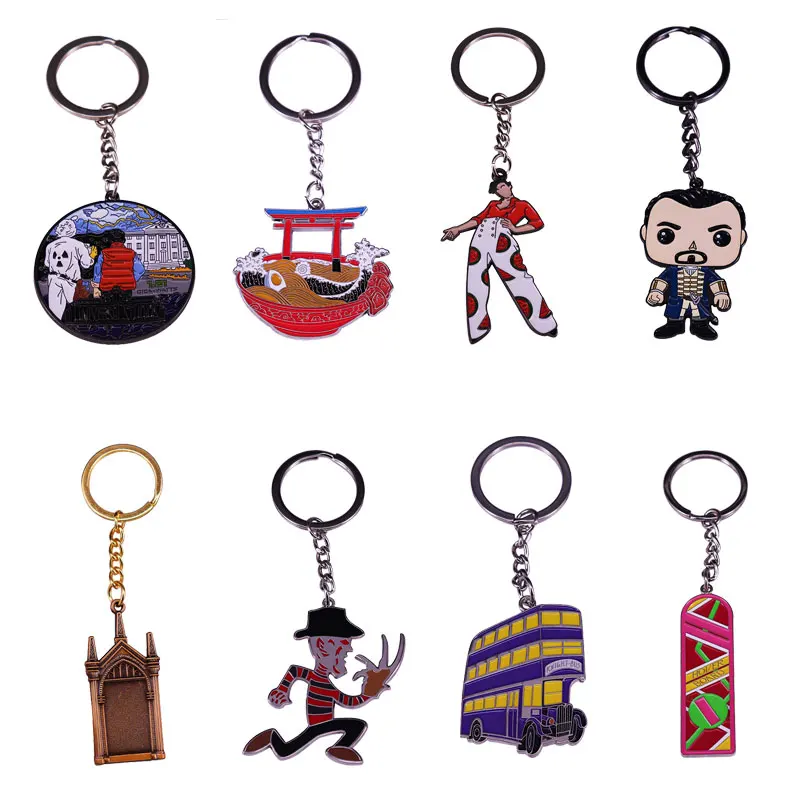 

All kinds of Cartoon Anime Key Chain Interesting London Bus Key Buckle Given Friends And Fans Gifts Pendant Jewelry Accessories