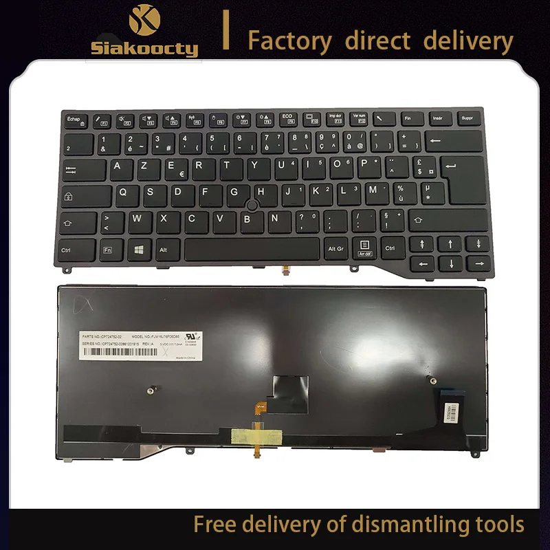

backlit keyboard for Fujitsu Lifebook U747 U748 U749 E449 E548 computers keyboards original CP724717-03