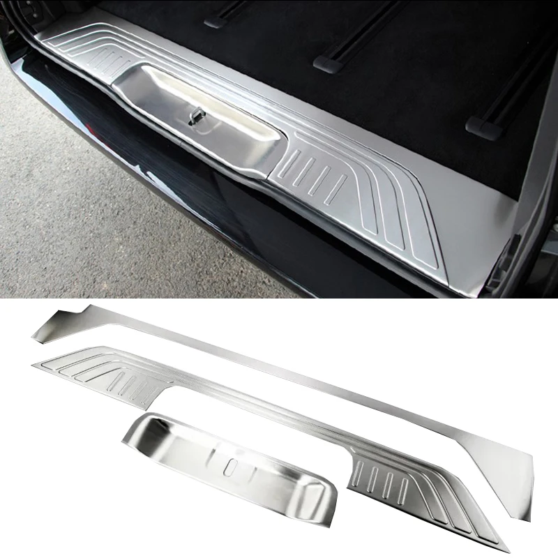 

Для Mercedes Benz Vito 2016-2021 3 шт. внутренний багажник из нержавеющей стали задний багажник бампер педаль панель Крышка Стайлинг автомобиля