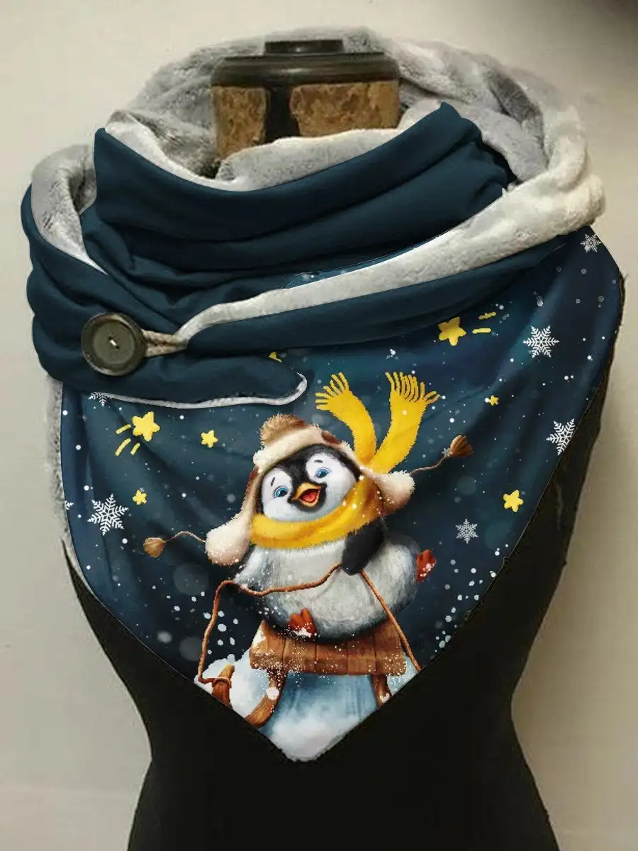 

Women's Winter Sled Penguins Casual Scarf And Shawl