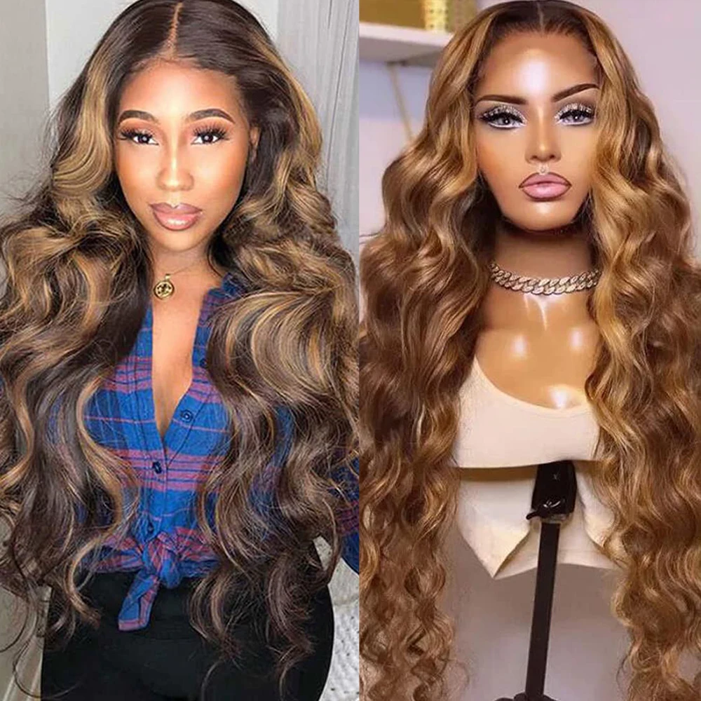 

Siyo Highlight Ombre Lace Front Wigs HD Malaysian Blonde Body Wave Human Hair Wigs for Black Women 13x4 Lace Frontal Wigs
