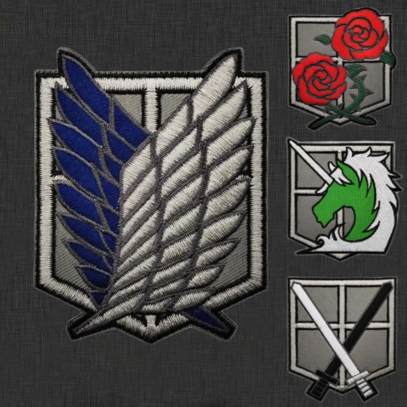 

Attack on Titan Armband Hook&loop Patches for Clothing Investigation Corps Tactical Morale Badges on Backpack Embroidered Patch