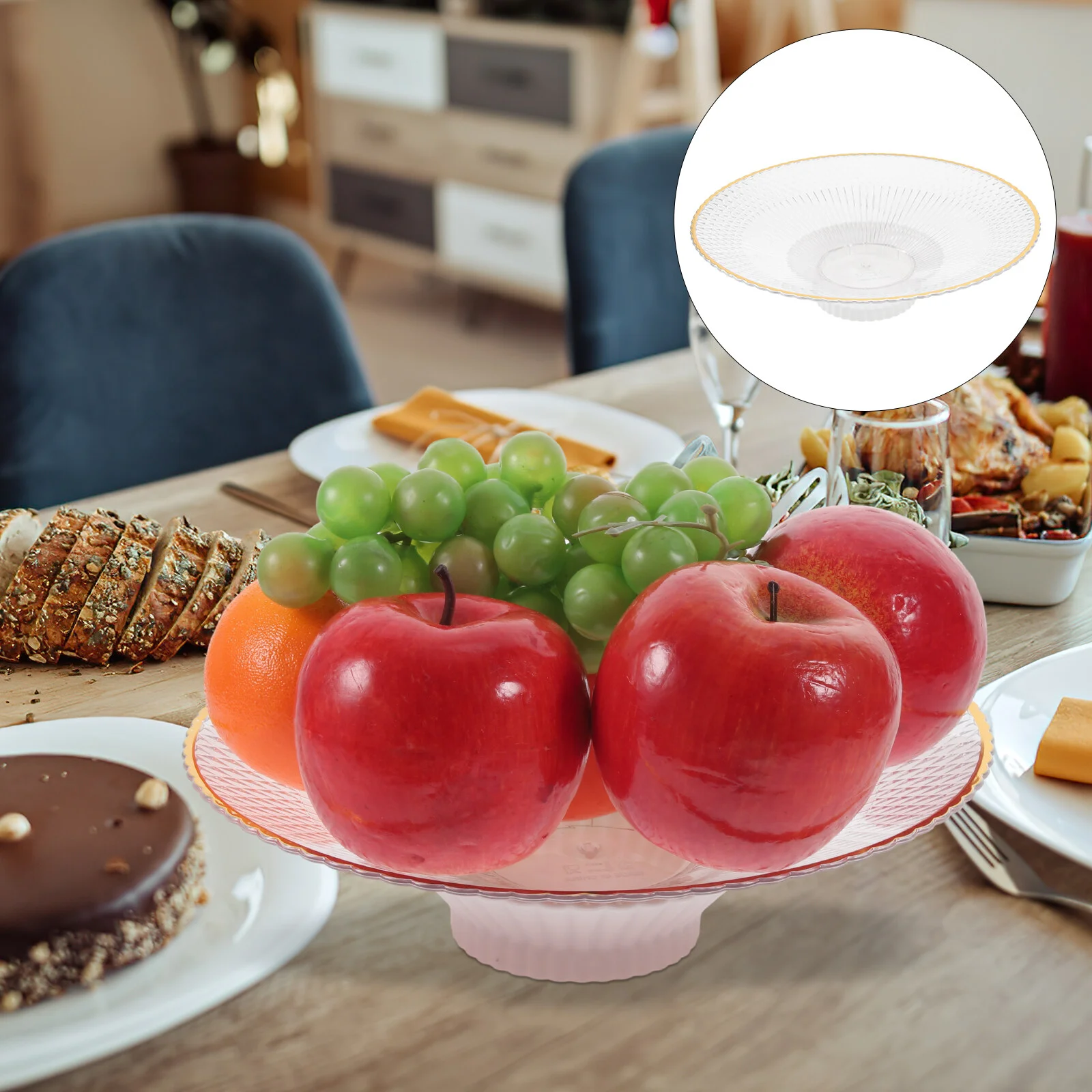 Plate Multi-function Dessert Tray Fruit Dried Fruits Serving Drain Display The Pet Trays