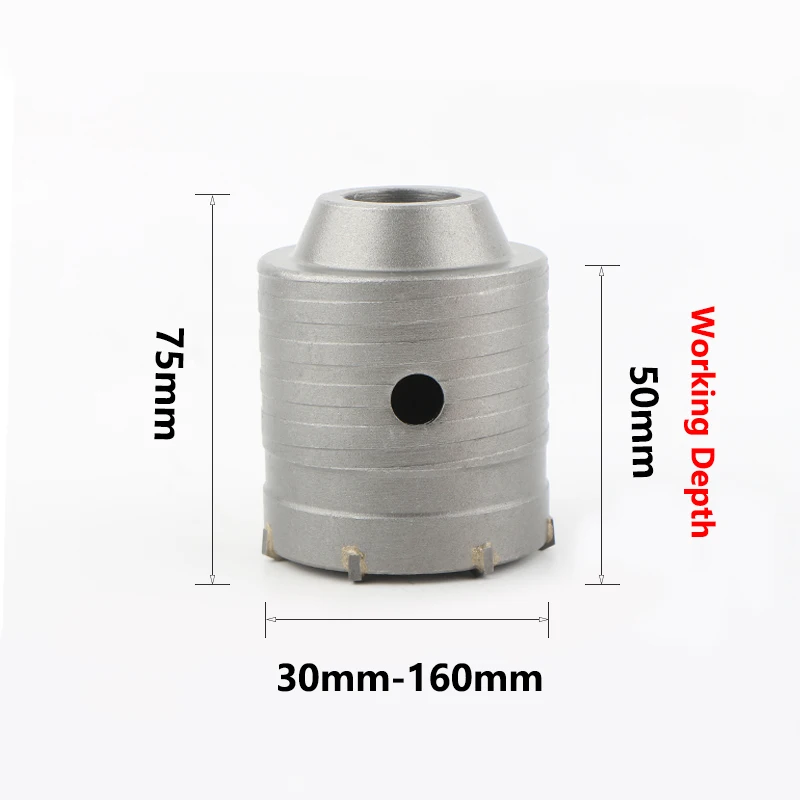 Бесплатно Набор сверл SDS PLUS для установки отверстий в стену 30-160 мм Бетонные стены