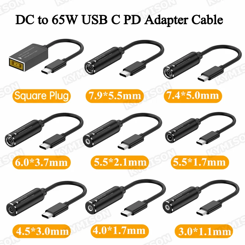 Converter Type C Pd Power Jack Connector For Macbook Lenovo 