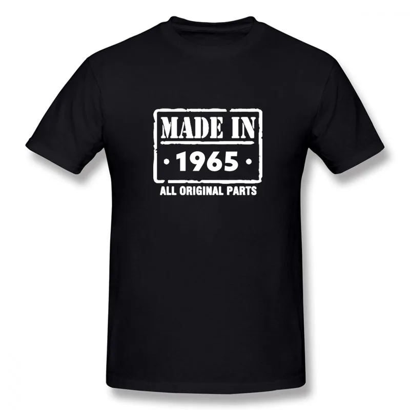 

Made In 1965 New Funny T Shirt Men Short Sleeves Hip Hop Oversized O-Neck Cotton T Shirts