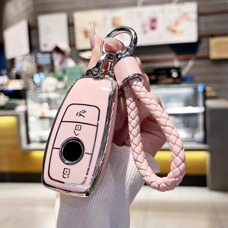 Для Mercedes Benz A C E S G Class GLC CLA GLB 200 2024 CLE W205 W213 W222 X167 W177 Чехол для автомобильного ключа Защитный брелок