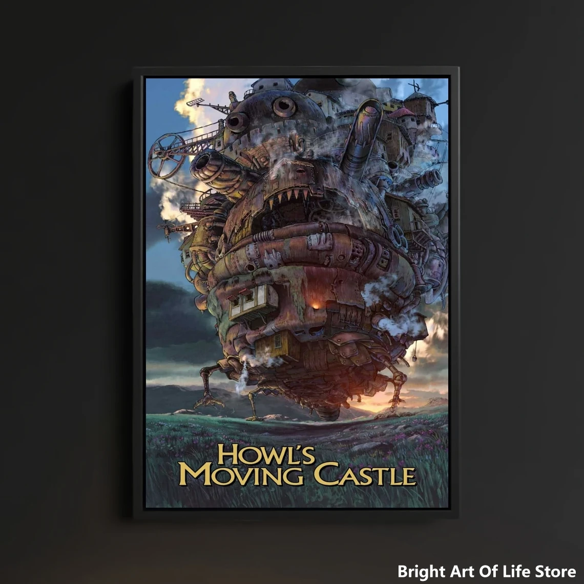 

Кинопостер Howl's движущийся замок (2004), плакат из аниме, Постер со звездами, художественная Обложка, фотопечать на холсте (без рамки)