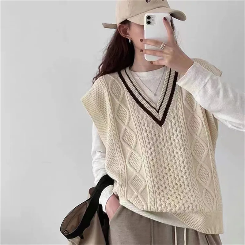 

Korean Style Clothes Cropped Sweaters Free Shipping Items Women Kawaii Clothes Tops for Women 2023 Autumn Vest for Women