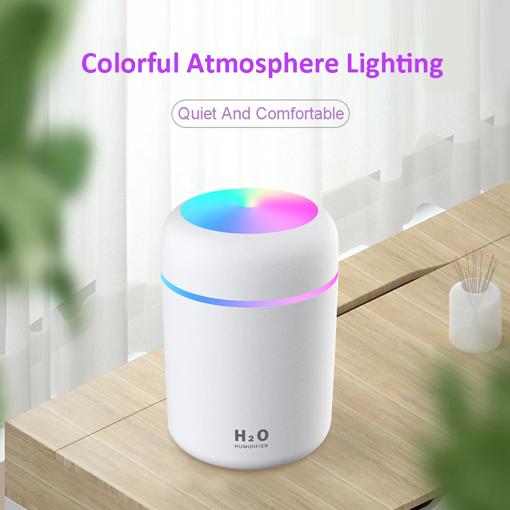 Humidifier Portable USB Ultrasonic Colorful Cup Aroma Diffuser Cool Mist Maker Air Humidifier Purifier With Light For Car Home