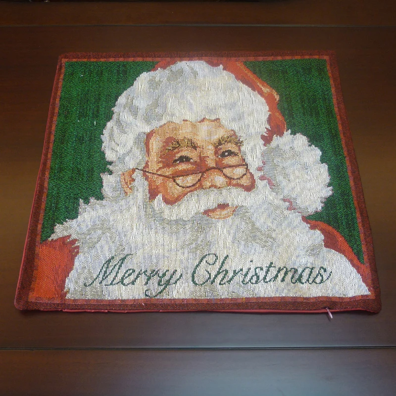 

Cute Cartoon Linen Christmas Santa Claus Elk Throw Pillow Case Cover 45x45cm Merry Christmas Decorative Pillowcases Decoration