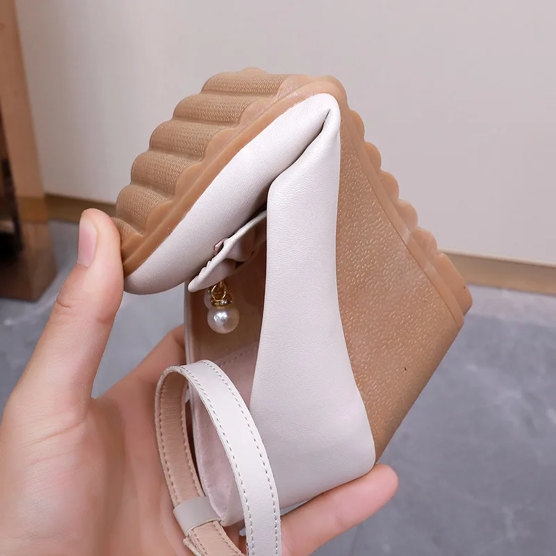 New Fashion Women Shoes High Heels Elegant Bowtie Wedges Shoes Brand Woman Pumps Platform Loafers Wedge Heel 6cm