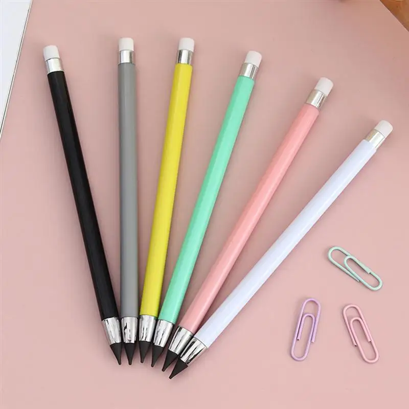 

6Pcs Non Sharpening Pencils Students Drawing Pencil Office Inkless Pen