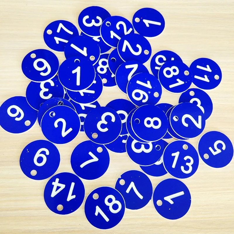 KX4B 100 шт. пластиковые идентификационные бирки с выгравированным номером 1-100