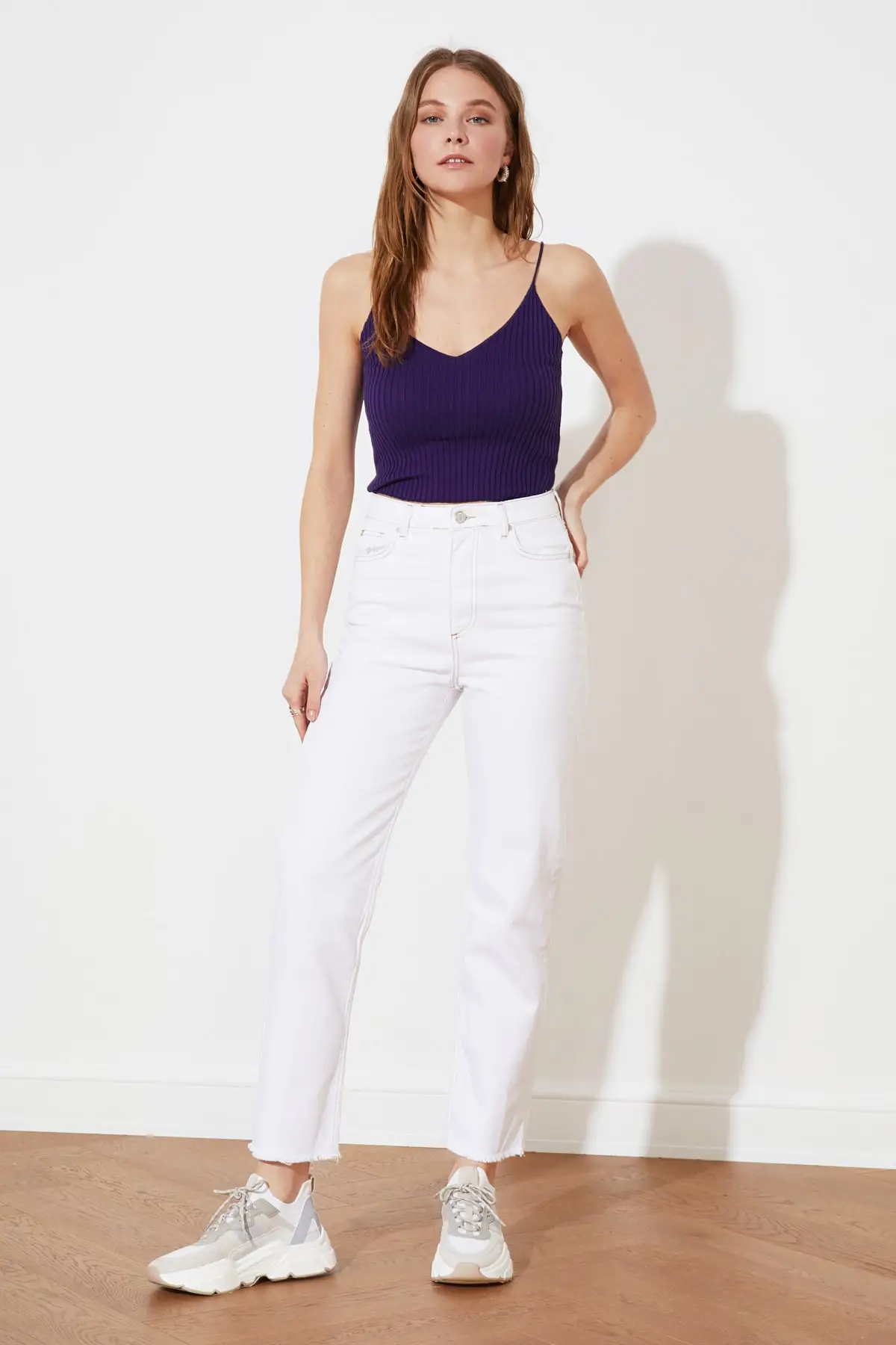 

Trendyol High Bel Straight Jeans TWOSS21JE0651