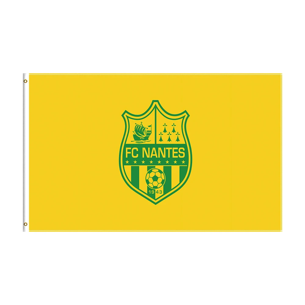 

3x5 Ft FC Nantes Flag Polyester Printed France Football Team Banner For Decor
