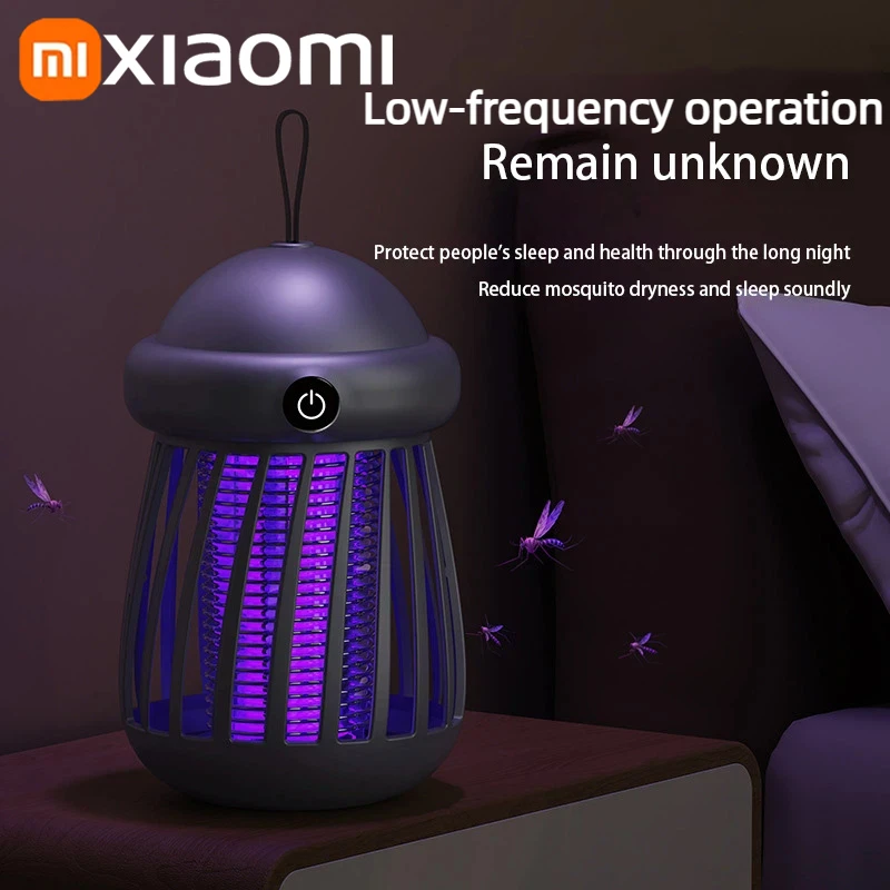 Фото Электрическая лампа-ловушка для комаров Xiaomi, USB-ловушка для мух, уничтожитель насекомых, репеллент, для спальни, для кемпинга на открытом воздухе, ночник-ловушка от комаров №2