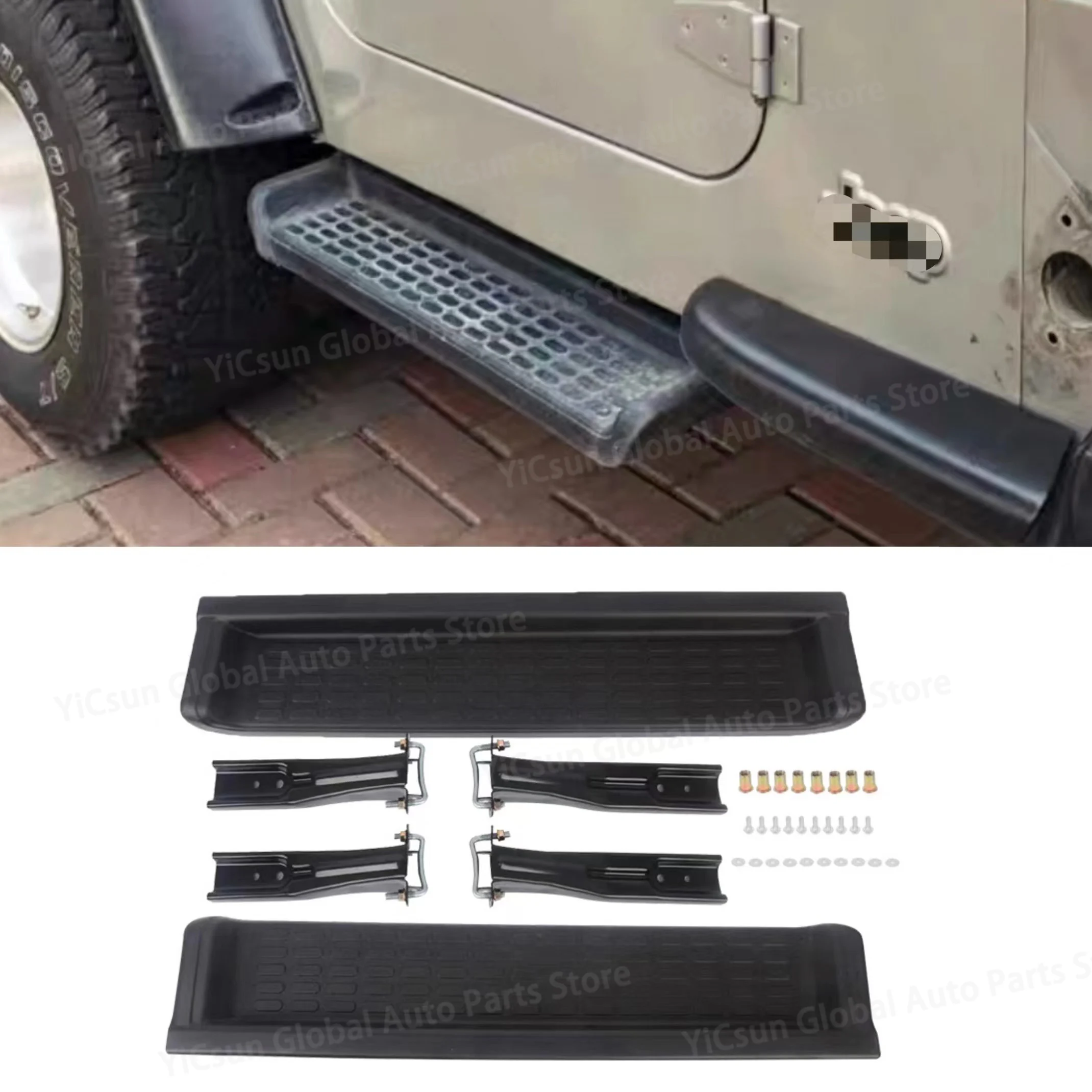 Подножки для Jeep Wrangler TJ 2001 2002 2003 2004 2005 2006 2 Door