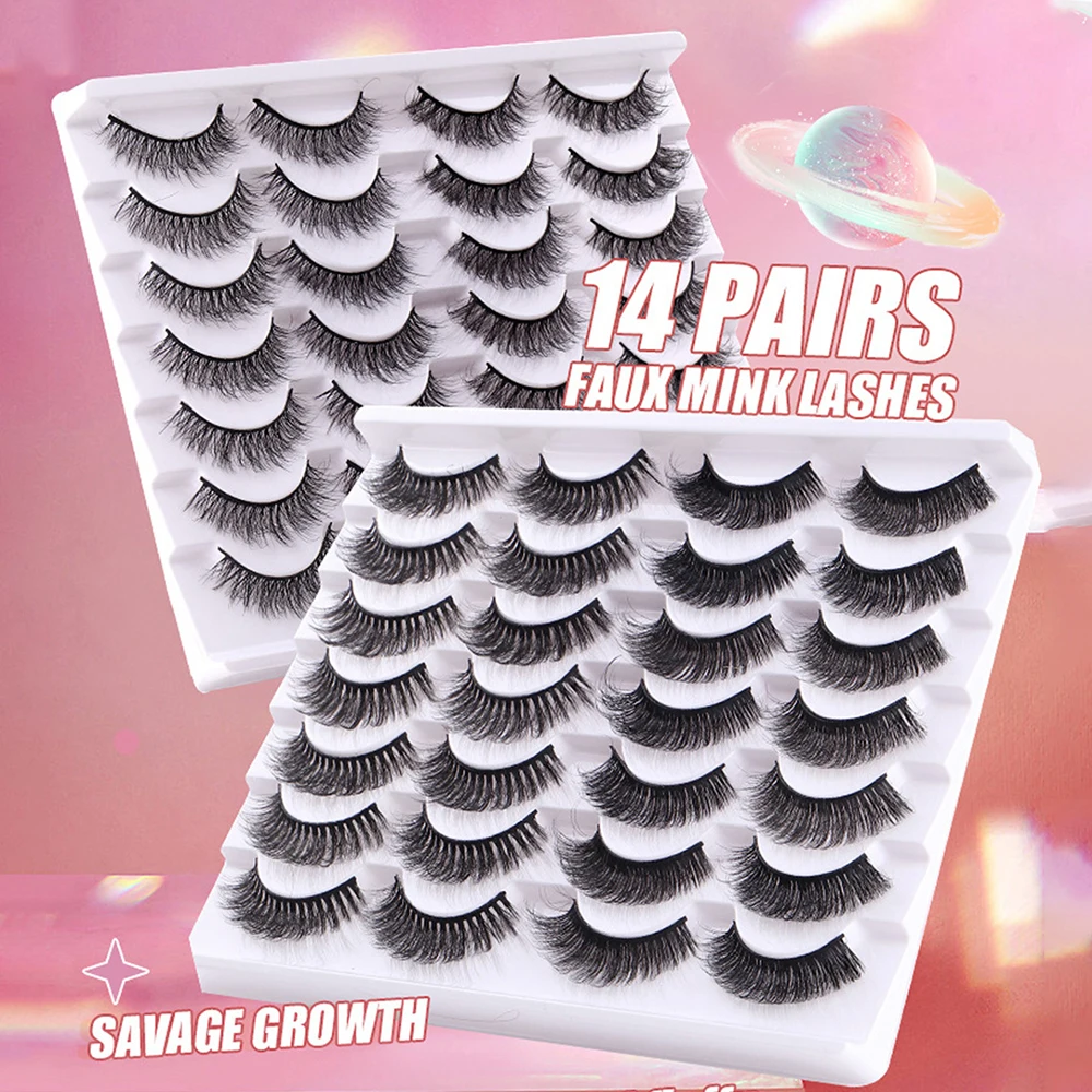 

Natural Eyelashes Style Thick Greater Flexibility Easy To Wear With Delicate Packaging Hypoallergenic Fluffy False Eyelashes