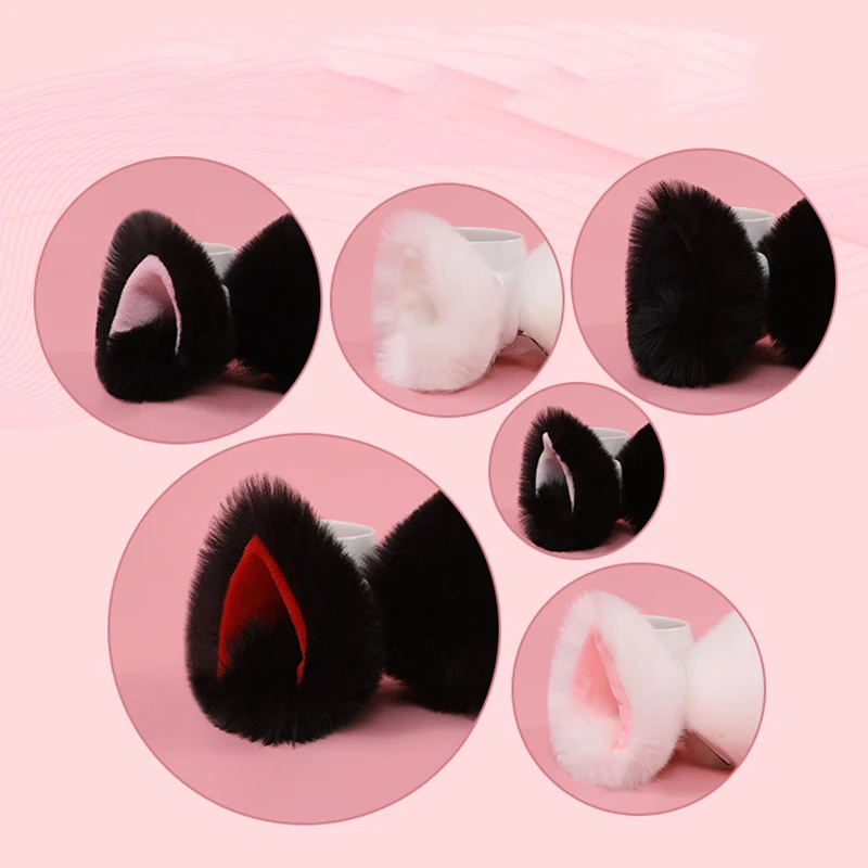 

Cosplay Cute Cat Fox Fur Ear Hair Hoops Night Party Anime Lolita Hairband Fur Headbands Clip Girl Hair Accessories Ear Hair Band