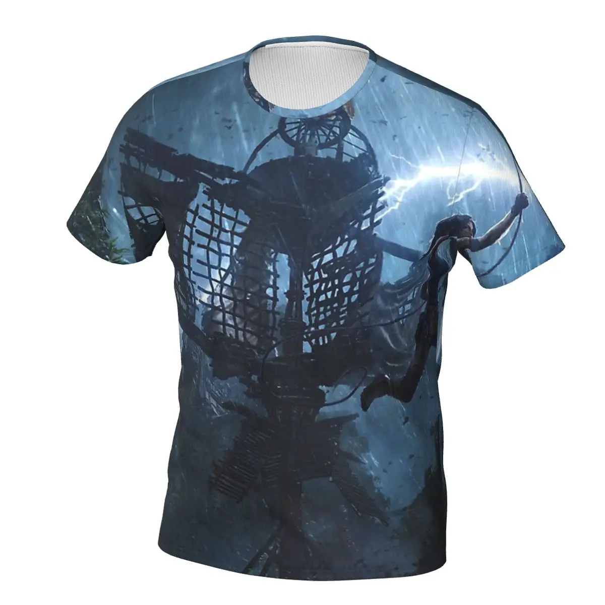 Футболки из полиэстера Action Shadow мужская Тонкая футболка с круглым вырезом для игр