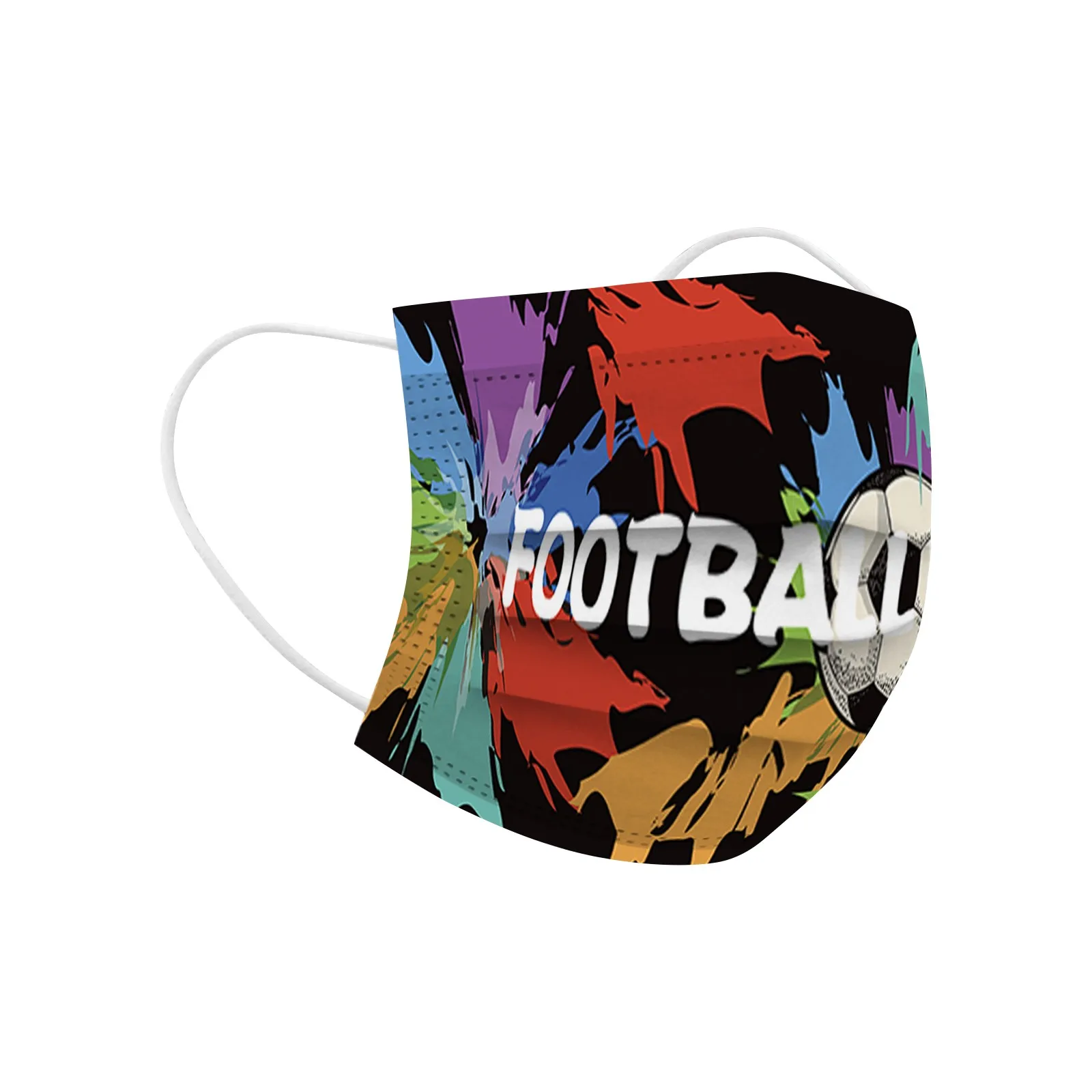 50 шт. детская одноразовая футбольная Маска мундштук цифровая Для Хэллоуина