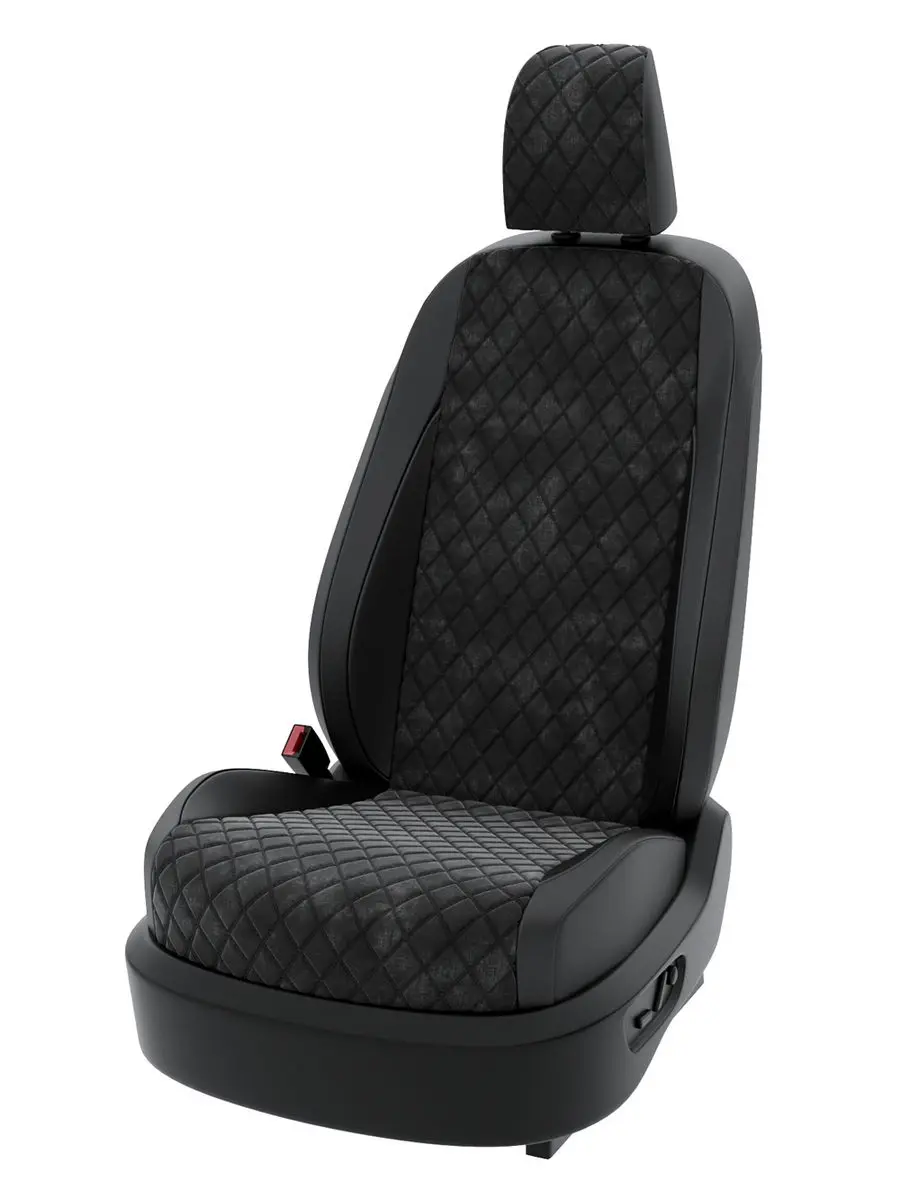 Чехлы на сиденья для Форд Фокус 3 седан хэтчбек универсал Алькантара с ромбом