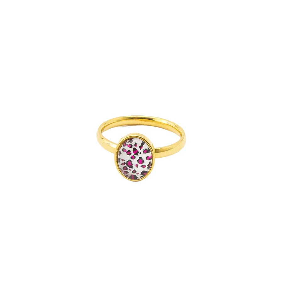 

Boho Vintage Leopard Print Wedding Ring for Women and Girls Stainless Steel Jewelry Dropshipping 2022 Best Selling Products