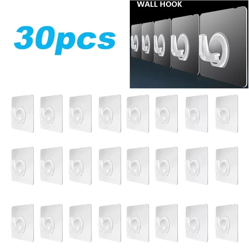 

Bathroom Accessories Transparent Wall Hook Strong Self Adhesive Door Wall Hangers Hooks Suction Heavy Load Rack Cup Sucker Hooks